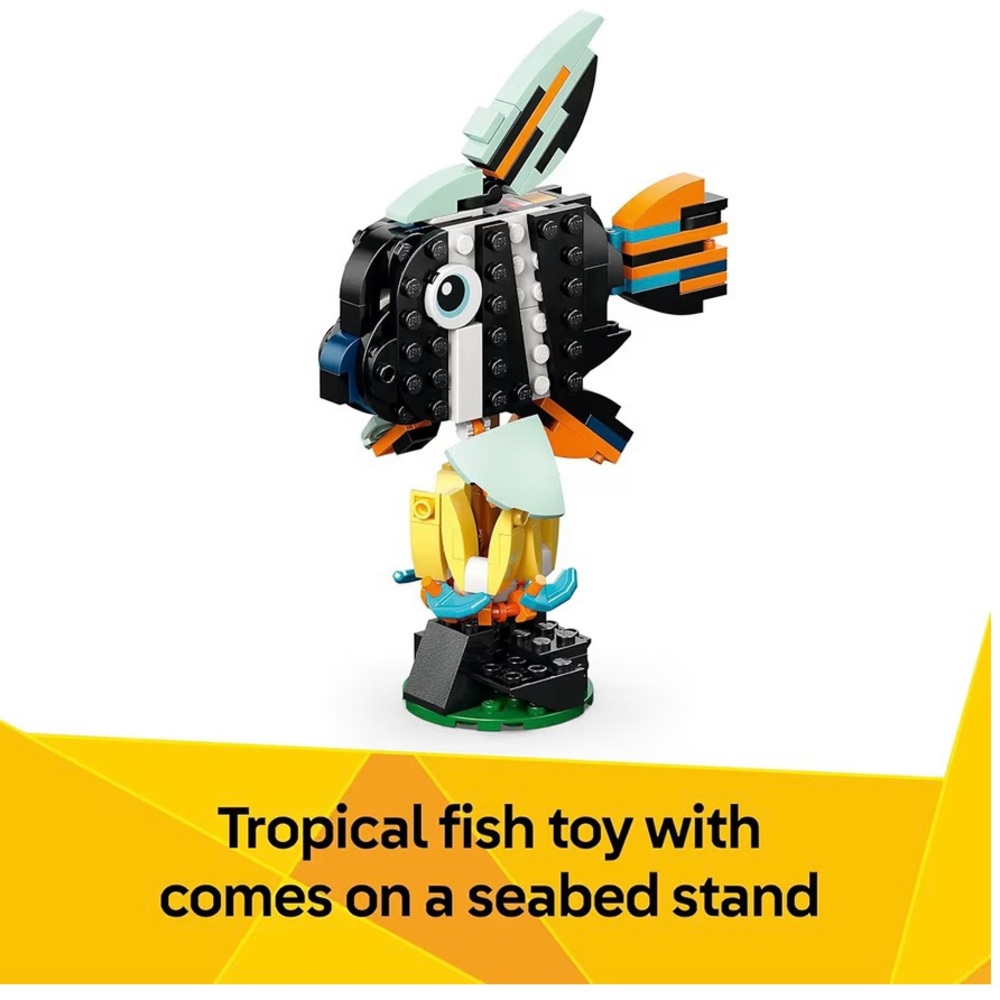 LEGOS NWT 3 in 1 Wild Animals Fish/Butterfly/Toucan Building Toy for Kids Jungle - Picture 5 of 5